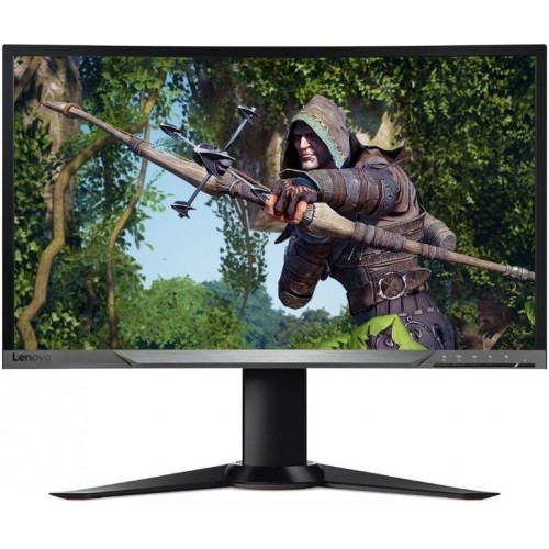 купить Монитор Lenovo Y27f-10 27** 65BFGAC1EU 16:9 1920х1080(FHD) VA, nonGLARE, 144Hz, 300cd/m2, H178&deg;/V178&deg;, 3000:1, 16.7M, 4ms, HDMI, DP, USB-Hub, Height adj, Tilt, Curved, 3Y, Black в Алматы