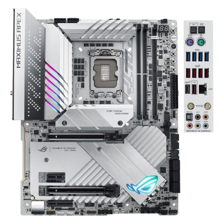 купить Сист. плата ASUS ROG MAXIMUS Z790 APEX, Z790, 1700, 2xDIMM DDR5,2xPCI-E x16 ,PCIe x4, PCIe x1, 5xM.2,6xSATA,WIFI6E, BOX в Алматы
