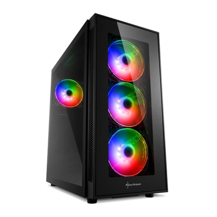 купить Корпус ПК без БП Sharkoon TG5 PRO RGB <ATX, 3x3.5, 4x2.5, 2xUSB 3.0, 2xUSB2.0, Audio, 452*215*465mm> в Алматы