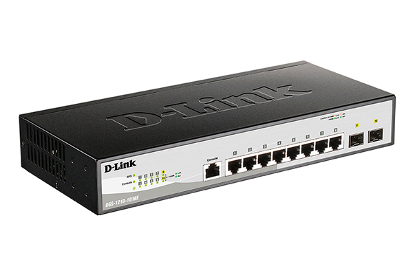 купить D-Link DGS-1210-10/ME/A1A Упра-ый комм-ор 2 уровня с 8 поров 10/100/1000 +  2 порта SFP /  в Алматы