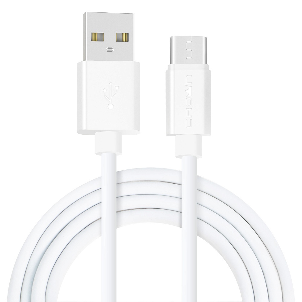 купить Кабель Crown USB - USB Type-C CMCU-1016C white в Алматы