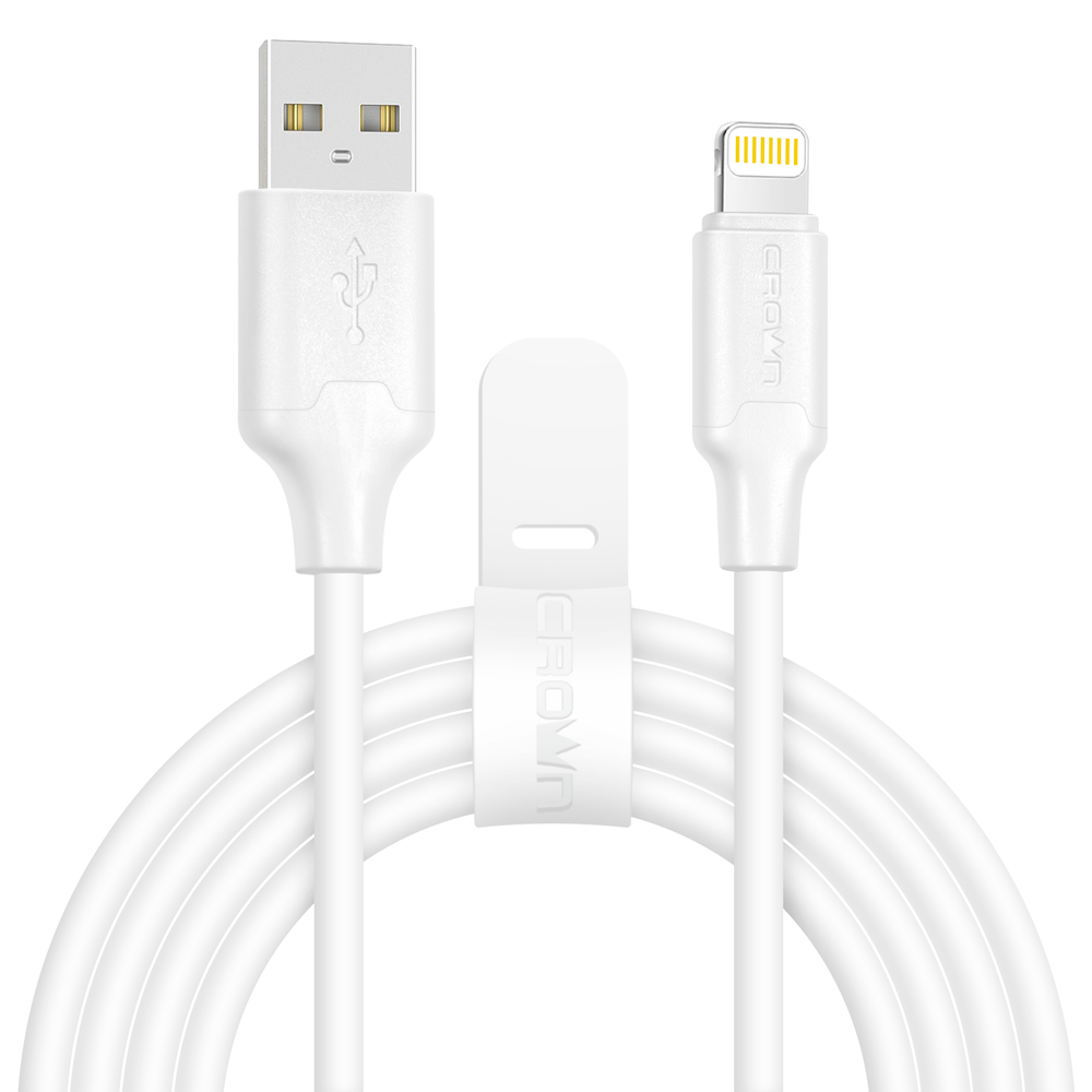 купить Кабель Crown USB - Lightning CMCU-3018L white в Алматы