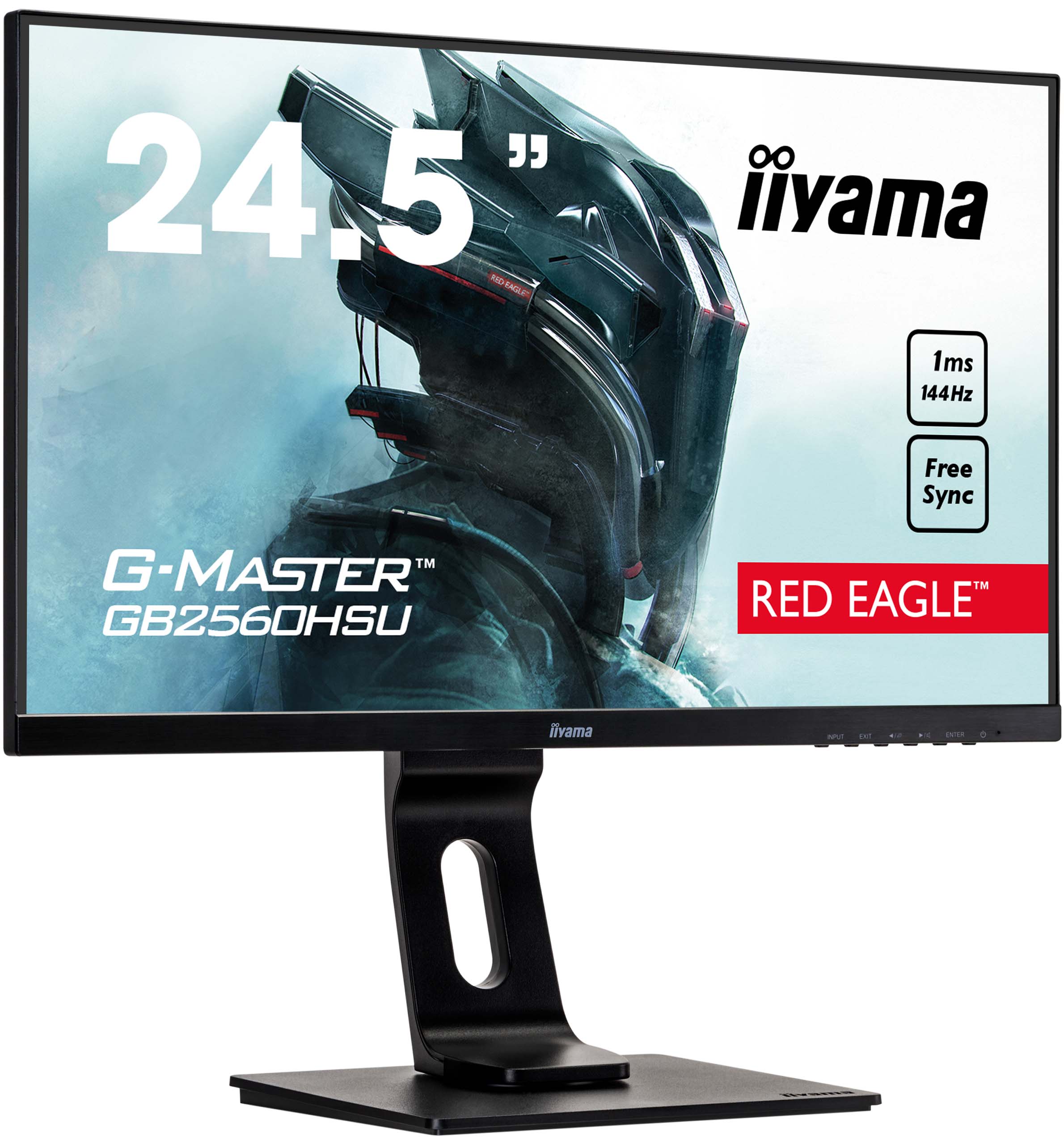 купить Монитор LCD 24.5** 16:9 1920х1080(FHD) TN, nonGLARE, 400cd/m2, H170&deg;/V160&deg;, 1000:1, 80M:1, 16.7M, 1ms, HDMI, DP, USB-Hub, Height adj, Pivot, Tilt, Speakers, Swivel, 3Y, Black в Алматы