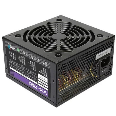купить Блок Питания AiR-Cool VX-750, 750W, ATX, APFC встроенная плата управления питанием, SECC 0,6 мм, 20+4 pin (Длина 450 мм) в черной оплетке, 4+4pin (Длина 650 мм), 5*Sata (Длина 450мм), 2*Molex (Длина 450мм), PCI-E 6+2 refer to 6+2 (длина 450мм), Fan 1 в Алматы