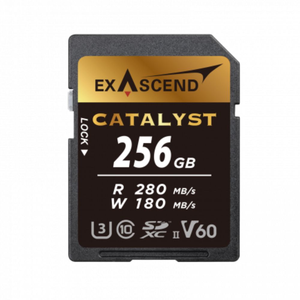 купить Карта памяти SD Exascend Catalyst, 256Gb, SDXC II, UHS-II (V60), R280/W180&nbsp;EX256GSDV60 в Алматы