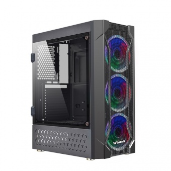 купить Корпус Wintek Rainbow K106, ATX/Micro ATX, USB 1*3.0/2*2.0, 0,45 mm, 3*12cm SR Rainbow fan в Алматы