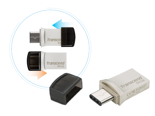 купить USB Флеш 64GB 3.0 Transcend TS64GJF890S метал в Алматы