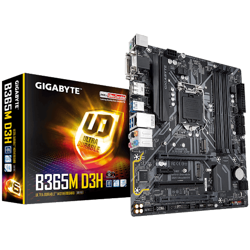 купить Материнская плата  GIGABYTE B365M D3H  LGA1151  B365 2xPCI-E Dsub+DVI+HDMI+DP GbLAN SATA MicroATX 4DDR4 в Алматы