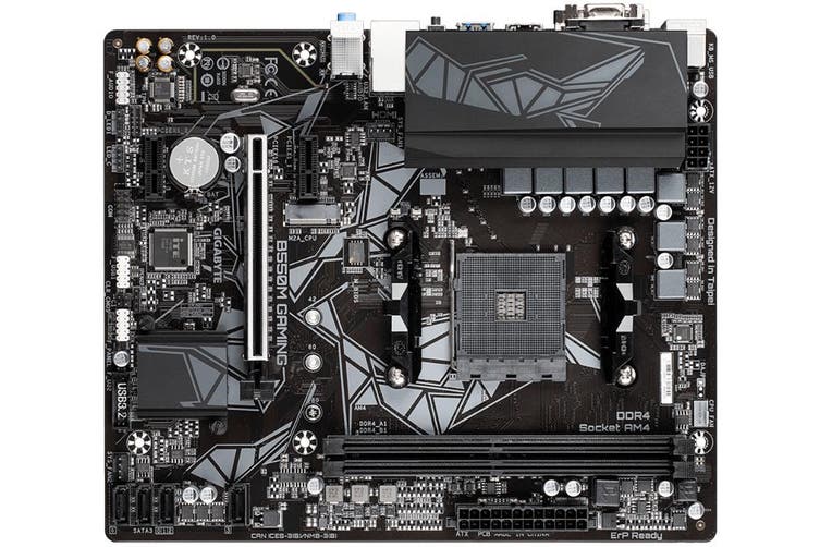 купить Материнская плата GIGABYTE B550M GAMING, AM4, B550, PCI-E, DSUB+DVI+HDMI, GbLAN, 4SATA 2DDR4, MATX в Алматы