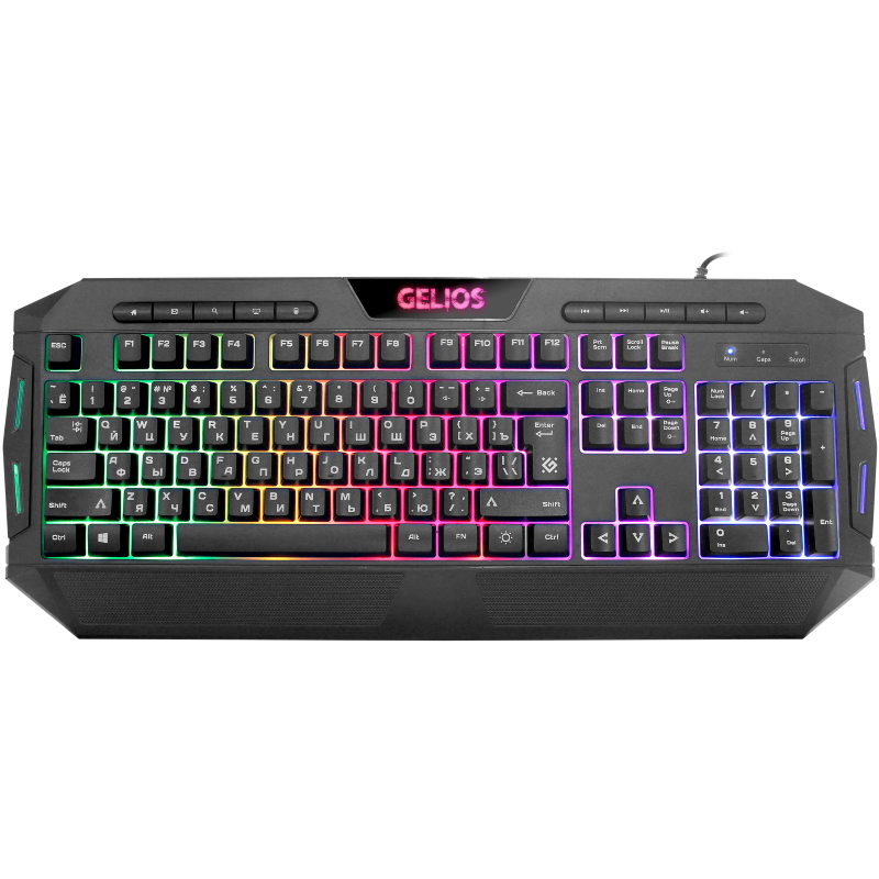 купить Клавиатура проводная игровая Defender Gelios GK-174DL ENG/RUS, радужная подсветка, НОВИНКА! в Алматы