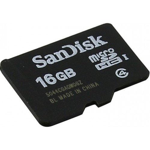купить Карта памяти SANDISK microSDHC 16Gb,  Class 4. Дополнительная память для мобильных телефонов и других устройств. SDSDQM-016G-B35                                                                                                                           в Алматы