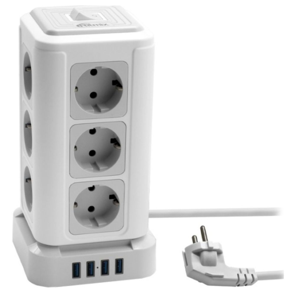 купить Сетевой фильтр Ritmix RM-2124 белый в Алматы