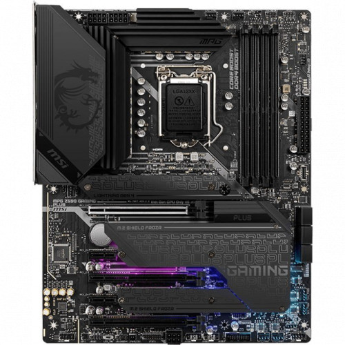 купить Материнская плата MSI MPG Z590 GAMING PLUS LGA1200 iZ590 4xDDR4 6xSATA3 RAID 3xM.2 HDMI DP ATX в Алматы