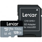 купить LEXAR Professional 1066x 128GB microSDHC/microSDXC UHS-I Card SILVER Series with adapter в Алматы