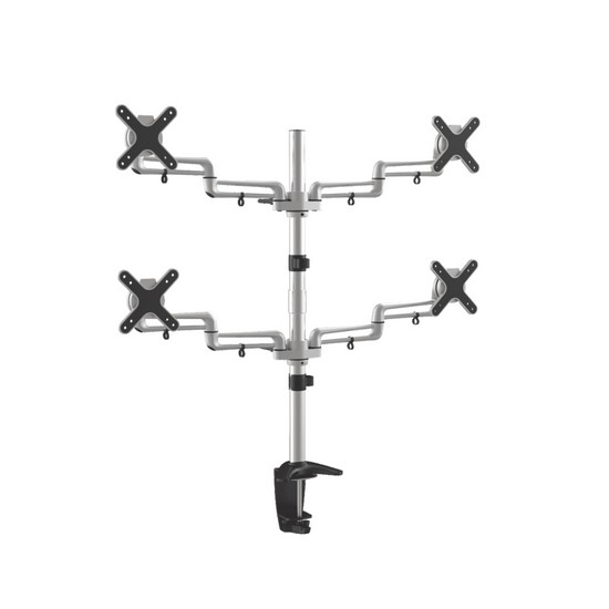 купить Настольный кронштейн для мониторов, Deluxe, DLDM-1305, Макс. нагрузка-до 32 кг, Диагональ экрана от 13* до 23*, На 4 монитора, Серый в Алматы
