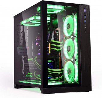 купить Корпус Премьер уровня Lian Li PC-O11 Dynamic Black, Tower Chassis Двъкамерный, E-ATX/ATX/m-ATX/ITX, (W)272mm x(H)446mm x(D)445mm, 2x3,5*, 4x2,5*, 8 слотов расширения, USB3.0 x2, USB3.1 Type-C x1, HD Audio, Толщина корпуса 1,0мм,  4 магнитных фильтра, в Алматы