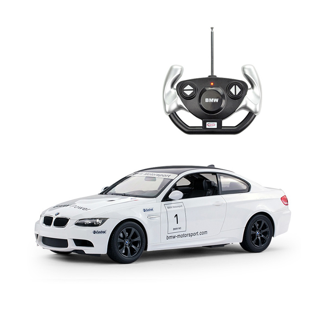 купить Радиоуправляемая машина, RASTAR, 48000W, 1:14, BMW M3 Sport version, Пластик, 40 MHz, Белый в Алматы