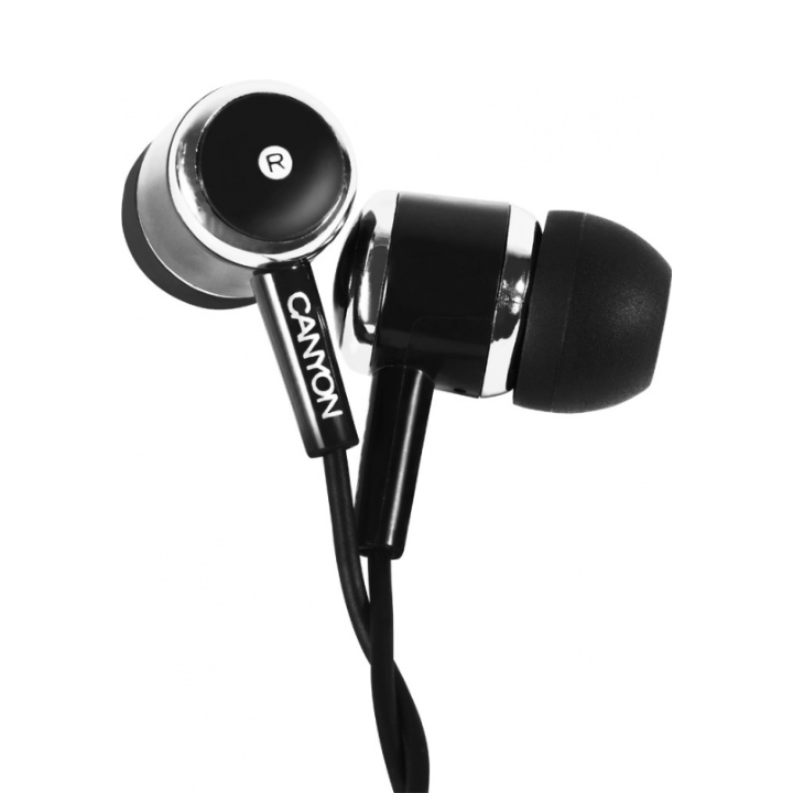 купить CANYON EPM- 01 Stereo earphones with microphone, Black, cable length 1.2m, 23*9*10.5mm,0.013kg в Алматы
