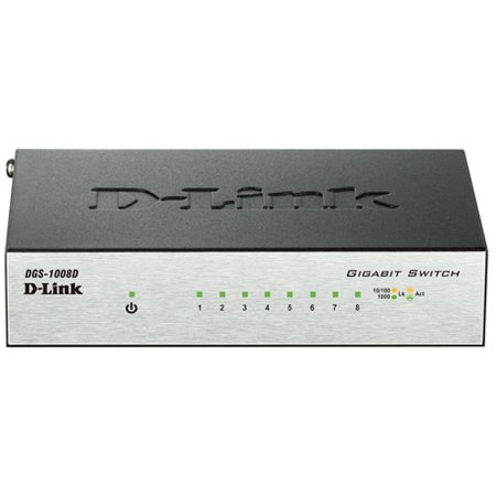 купить D-Link	Коммутатор	DGS-1008D/J2A	Неуправляемый гигабитный коммутатор с 8 портами 10/100/1000Base-T и функцией энергосбережения (metal case) в Алматы