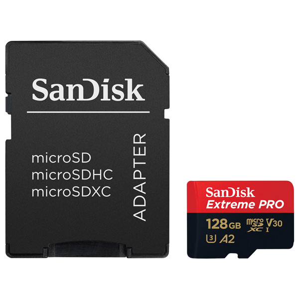 купить SanDisk Extreme Pro microSDXC 128GB + SD Adapter + Rescue Pro Deluxe 170MB/s A2 C10 V30 UHS-I U3; EAN: 619659169817 в Алматы
