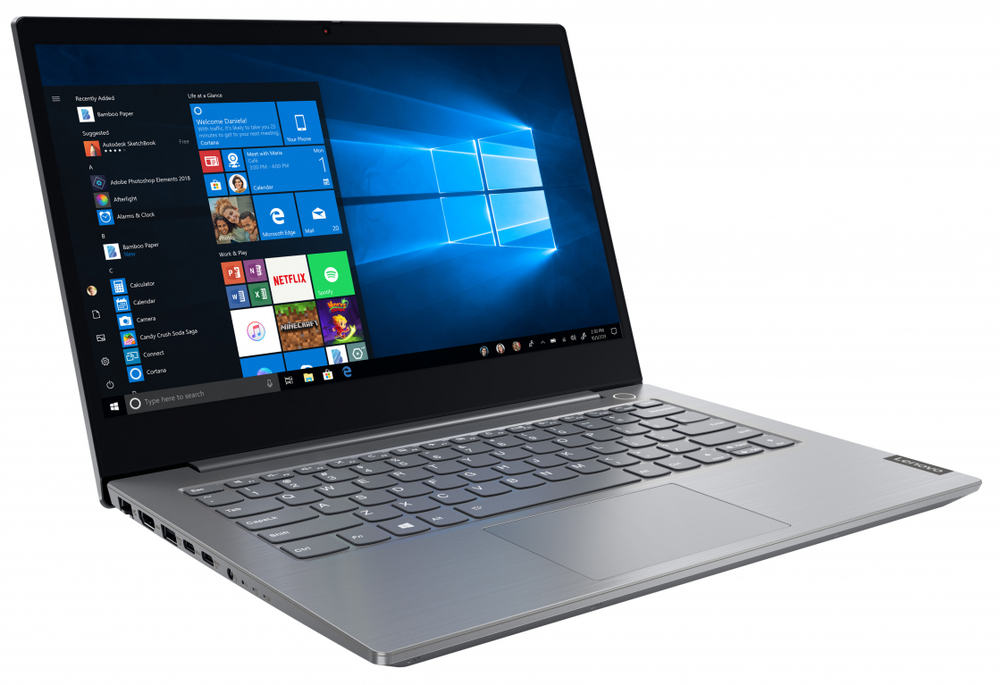 купить Ноутбук Lenovo ThinkBook 14-IML 14.0** FHD(1920x1080) nonGLARE/Intel Core i5-10210U 1.60GHz Quad/8GB/256GB SSD/GMA HD/noDVD/WiFi/BT4.1/HD Web Camera/4in1/BLKB+FPR+USB-C/3cell/1.45kg/DOS/1Y/MINERAL GREY в Алматы