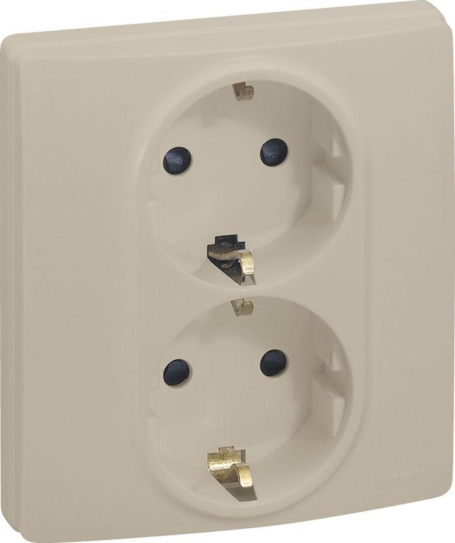 купить Legrand 672333 Розетка 2X2К+З шт СЛНК ETIKA /  в Алматы