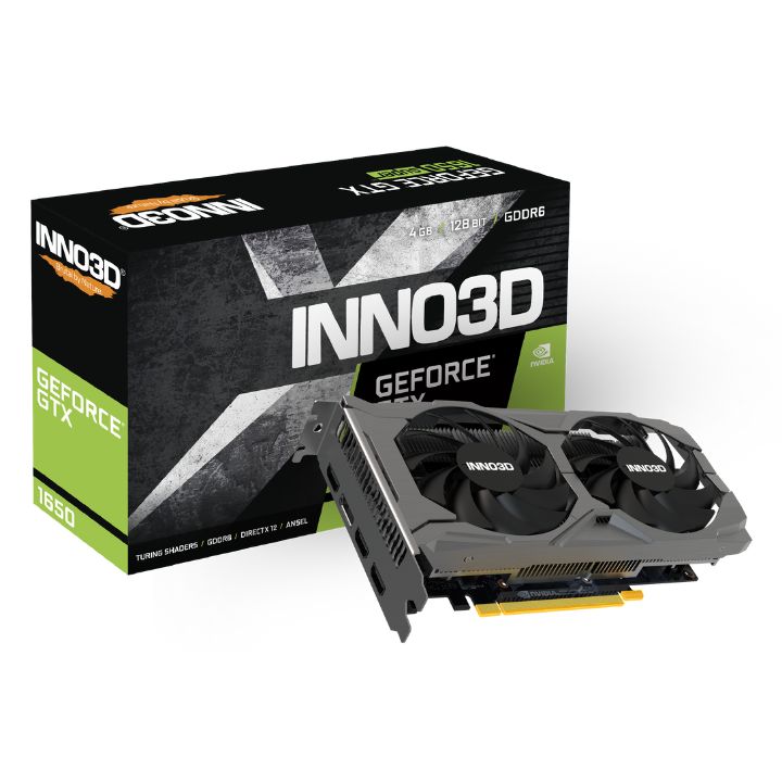 купить Видеокарта Inno3D GeForce GTX1650 GDDR6 TWIN X2 OC V3&nbsp;N16502-04D6X-171330N в Алматы