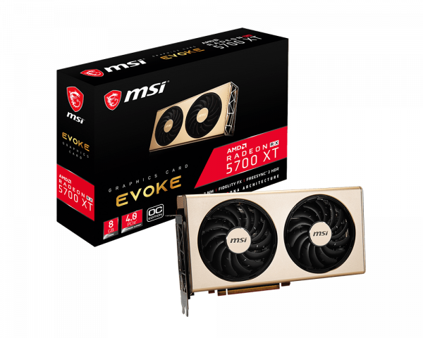 купить Видеокарта MSI Radeon RX 5700 XT, 8GB GDDR6 256-bit 1xHDMI 3xDP RX 5700 XT EVOKE OC  в Алматы