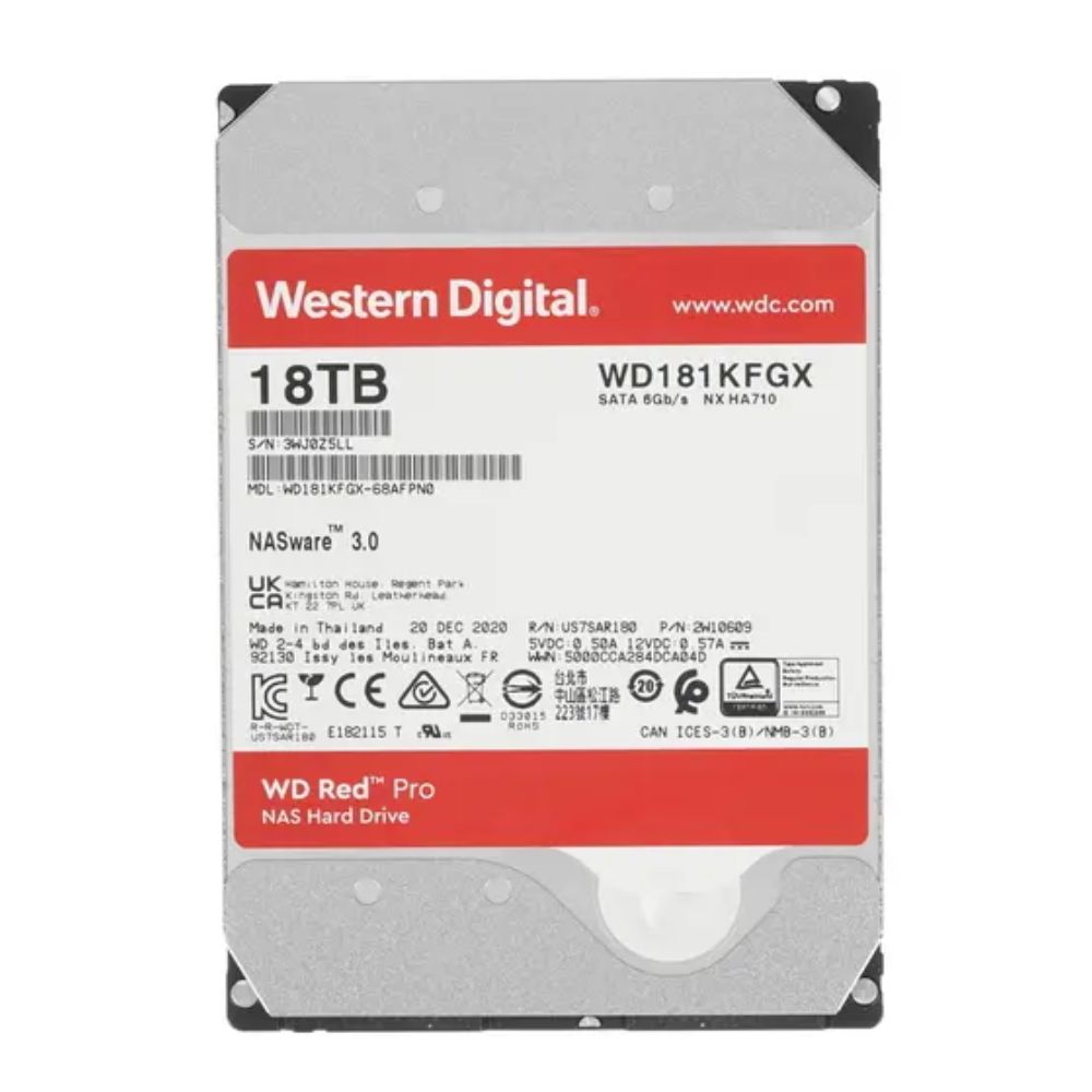 купить Жесткий диск для NAS систем HDD 18Tb Western Digital Red PRO SATA3 3,5" 7200rpm 512Mb WD181KFGX в Алматы