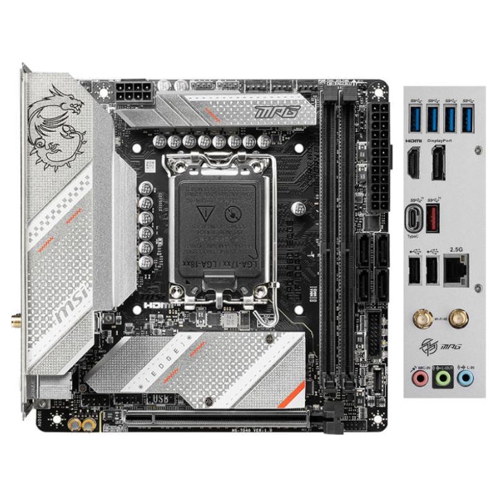 купить Материнская плата MSI MPG B760I EDGE WIFI DDR4 LGA1700 2xDDR4 4xSATA3 2xM.2 HDMI DP M-ITX в Алматы