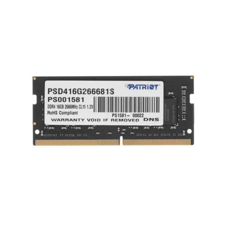 купить Модуль памяти для ноутбука Patriot Signature, PSD416G266681S, DDR4, SO-DIMM, 16Gb, 2666Mhz, CL19 в Алматы
