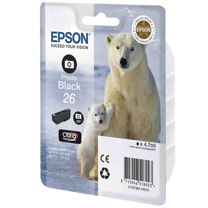 купить Картридж Epson C13T26114012 XP600/7/8 фото черный new в Алматы