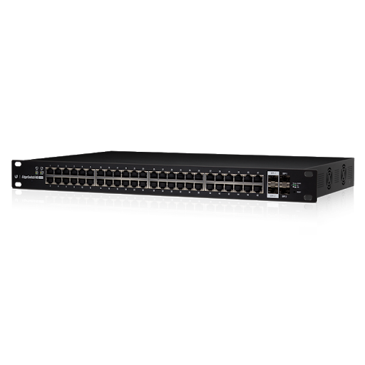 купить Коммутатор Ubiquiti EdgeSwitch ES-48-750W <802.3af/at, 48 х Gigabit RJ45 Ports, 2 х SFP/ SFP  Port> в Алматы