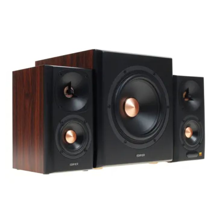 купить Акустическая система Bluetooth Edifier S360DB Brown <2.1, RMS 155ВТ, PC/AUX/OPT/COX/BT, Пульт> в Алматы