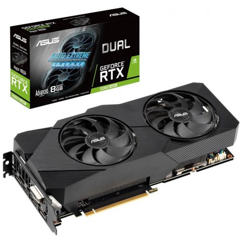 купить Видеокарта ASUS GeForce RTX2060 SUPER EVO Advanced Edition 8GB GDDR6 256-bit DVI HDMI DP DUAL-RTX2060S-A8G-EVO V2 в Алматы