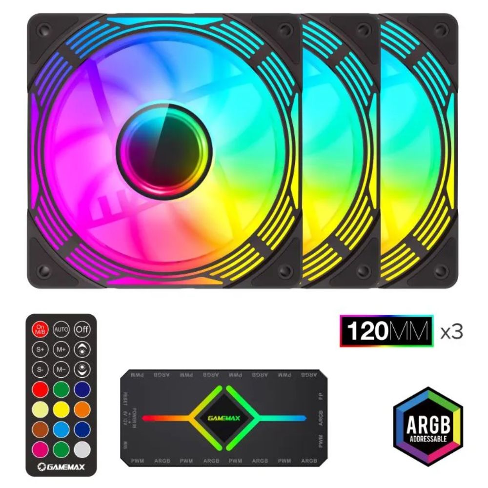 купить Вентилятор для корпуса GameMax KF300 BK в Алматы