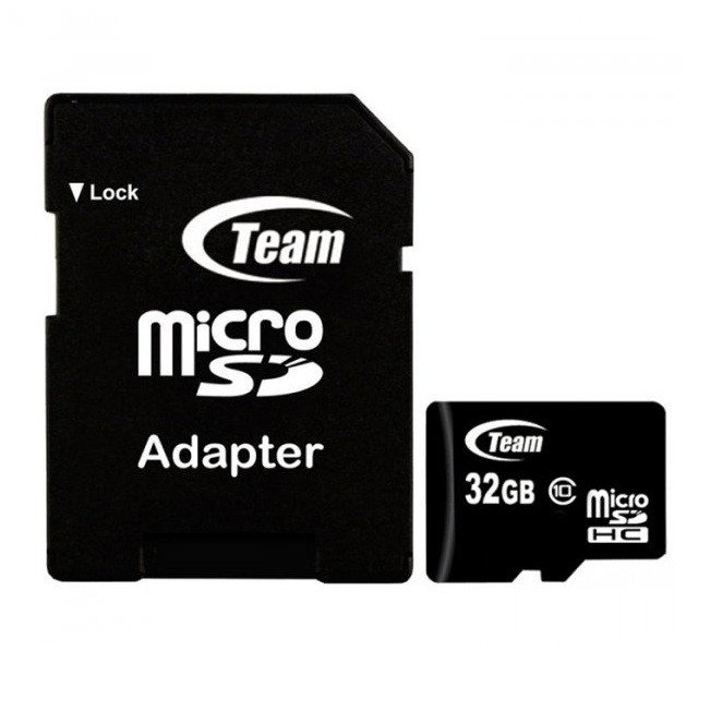 купить Карта памяти Team Group Micro SDHC/SDXC 32GB UHS-I TUSDH32GCL10U03 BLACK, R/W: up to 80/15 MB/s, + SD Adapter в Алматы