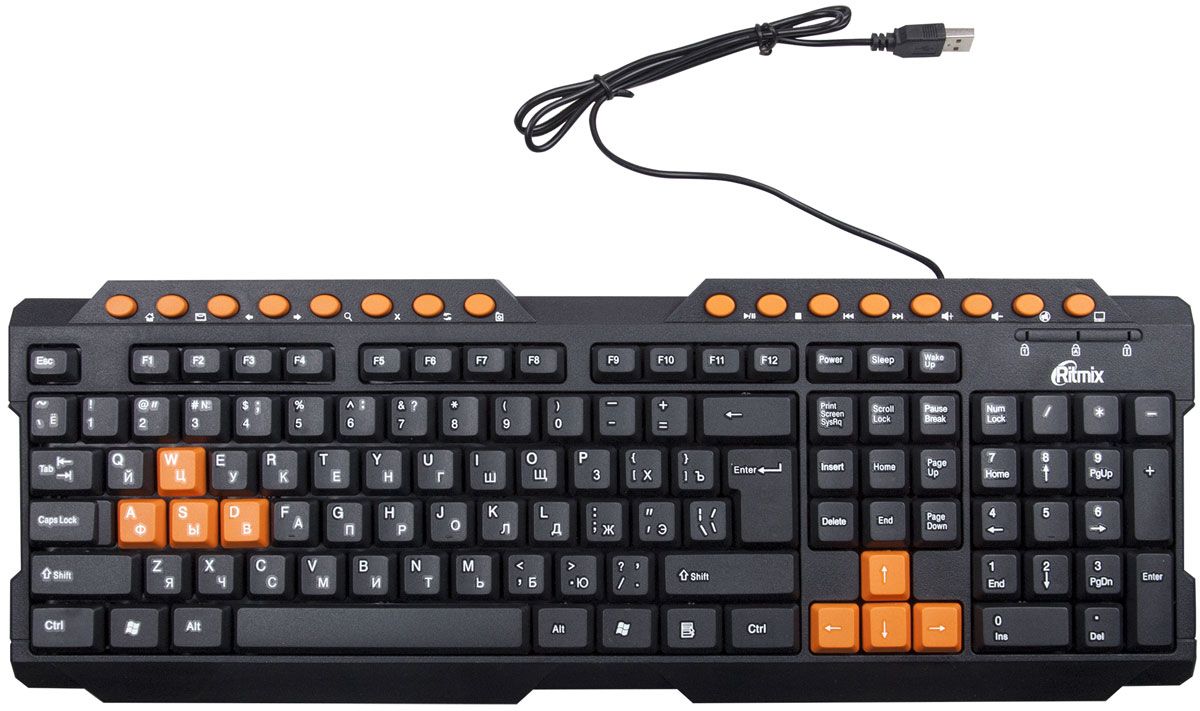 купить Клавиатура проводная RITMIX RKB-151 Black /  в Алматы