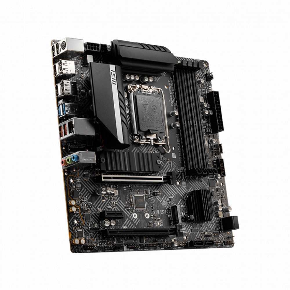 купить Материнская плата MSI PRO B660M-A DDR4 LGA1700 B660 4xDDR4 4xSATA3 RAID 2xM.2 2xHDMI 2xDP mATX в Алматы