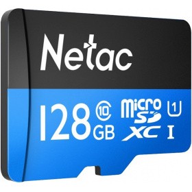 купить Карта памяти MicroSD 128GB Class 10 U1 Netac P500STN с адаптером SD в Алматы