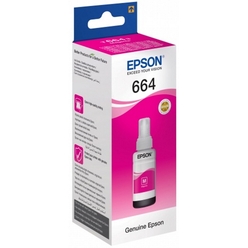 купить Чернила Epson C13T66434A L100/110/120/1300/132/200/210/222/300/312/350/355/362/366/456/550/555/566 п в Алматы