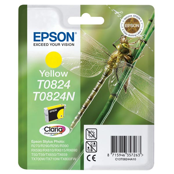 купить Картридж Epson C13T11244A10 (0824) R270/290/RX590 желтый в Алматы