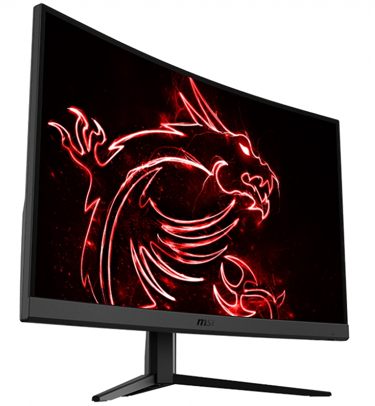 купить Изогнутый Профессиональный Игровой Монитор 31,5* MSI Optix G32C4 VA 1920x1080 16:9 165HGz 1500R 1ms 250cd/m 3000:1 100млн:1 2xHDMI 1xDP, Угол Обзора 178/178, SRGB-120%, Vesa 100x100 , Цвет: Черный. Изогнутый игровой монитор в геймерском дизайне с рад в Алматы