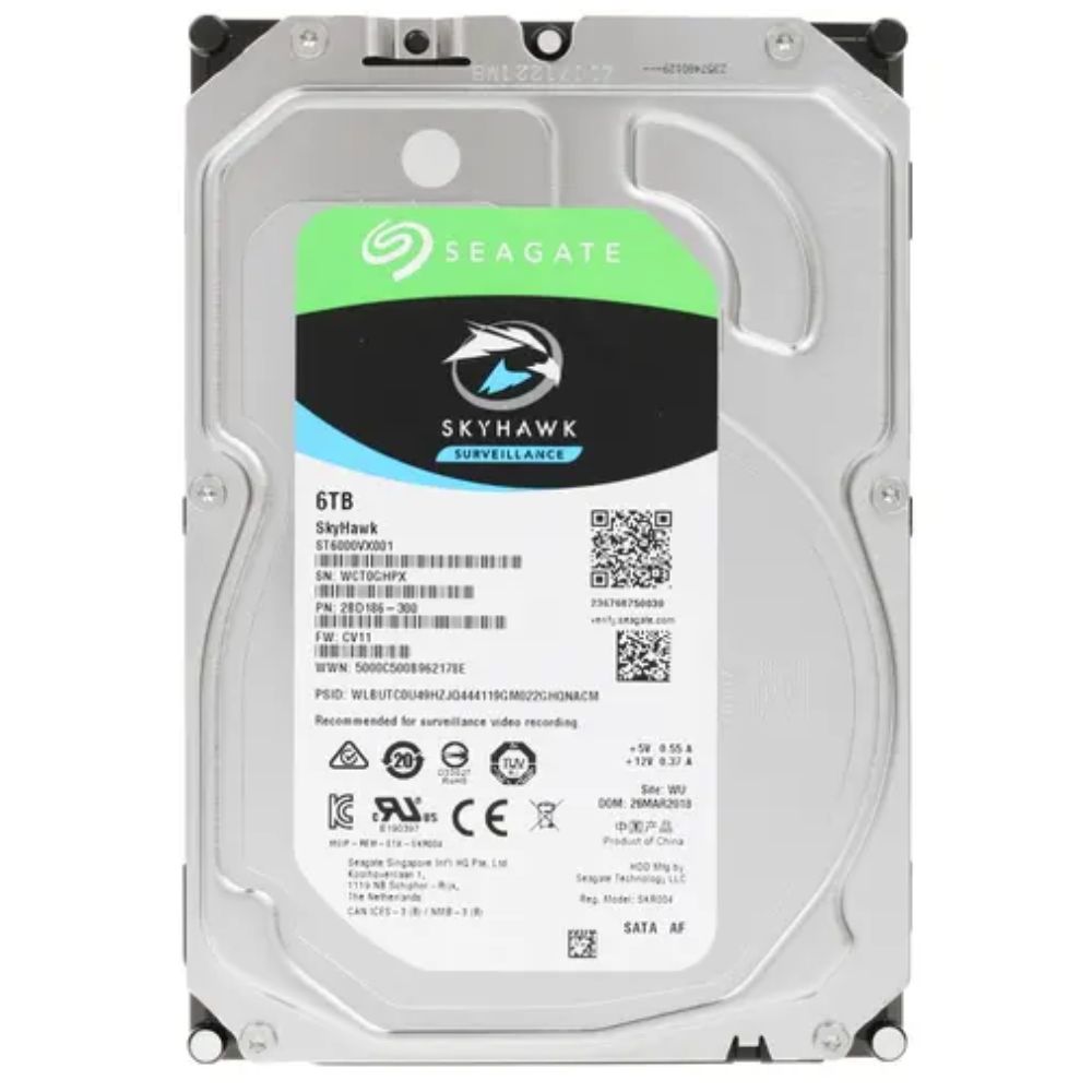 купить Жесткий диск HDD 6Tb Seagate Surveillance SV35 SATA 6G3.5 7200rpm 128Mb ST6000VX001 в Алматы