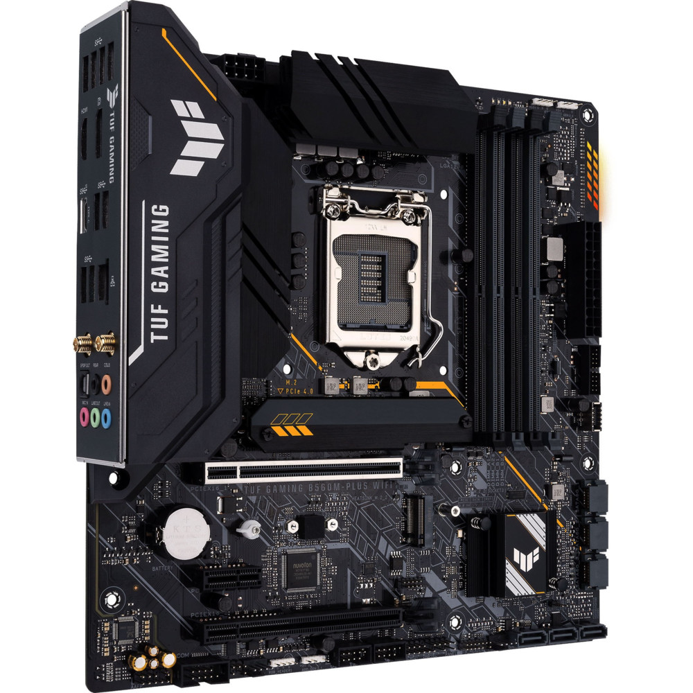 купить ASUS TUF GAM B560M-PLUS WIFI s1200 B560 4xDDR4 M.2 HDMI-DP Wi-Fi BT mATX в Алматы