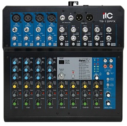 купить TS-12PFX, цифровой микшер, 12 каналов входа, 4 группы выходов, 24-bit DSP в Алматы