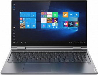 купить Ноутбук Lenovo Yoga C740-15IML 15.6** FHD(1920x1080) IPS nonGLARE/TOUCH/Intel Core i7-10510U 1.80GHz Quad/8GB/256GB SSD/GMA HD/WiFi/BT5.0/HD Web Camera/BLKB+FPR+USB-C/Active Pen/4cell/1,9 kg/W10/1Y/IRON GREY в Алматы