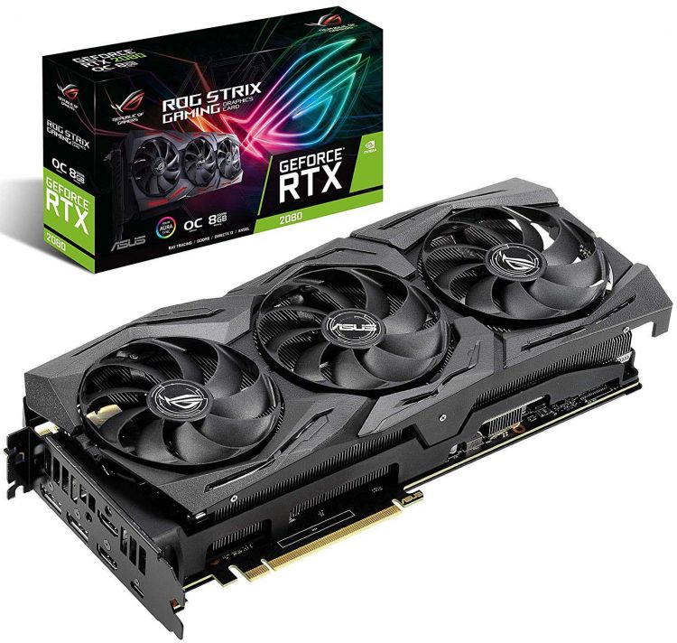 купить Видеокарта ASUS GeForce RTX2080 GDDR6 8GB, 256-bit, HDMIx2, DPx2, HDCP, TYPE-C ROG-STRIX-RTX2080-8G-GAMING                                                                                                                                                 в Алматы