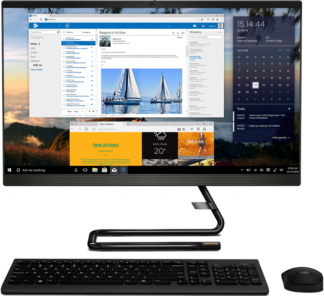 купить Моноблок Lenovo A340-24ICK 23,8**FHD/Core i5-9400T/8Gb/1TB/DVD/Dos (F0ER002URK) /  в Алматы