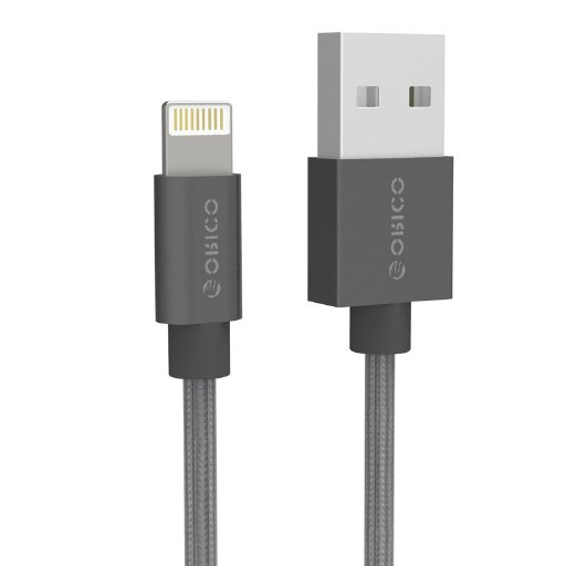 купить Кабель Lightning ORICO LTF-10-V1-SV-PRO-BP <USB2.0, 1M, SILVER> в Алматы
